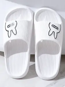 Alexvyan Women White Designer Eva Slipper Non-Skid Croslite Sliders