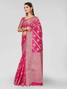 DIVASTRI Woven Design Zari Silk Blend Banarasi Saree