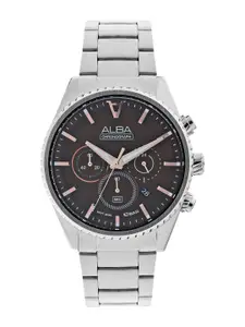 Alba Men Stainless Steel Bracelet Style Straps Analogue Chronograph Watch AT3H83X1