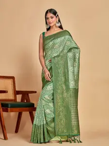 MIMOSA Ethnic Motifs Woven Design Zari Art Silk Kanjeevaram Saree