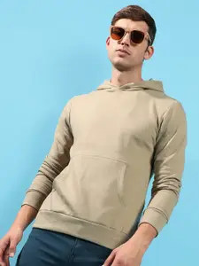 Campus Sutra Hooded Cotton Pullover Sweatshirt