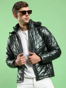 Campus Sutra Windcheater Hooded Puffer Jacket