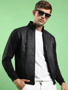 Campus Sutra Stand Collar Windcheater Cotton Padded Jacket