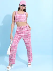 Tokyo Talkies Crop Top With Trousers