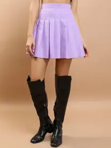 Tokyo Talkies High-Waist Pleated A-Line Mini Skirt
