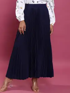 Tokyo Talkies Accordion Pleated A-Line Maxi Skirt