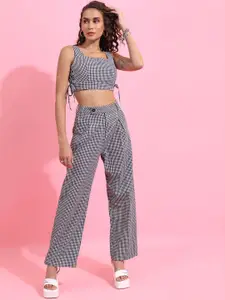 Tokyo Talkies Crop Top With Trousers