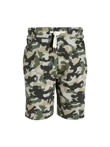 next Boys Green Printed Regular Fit Shorts