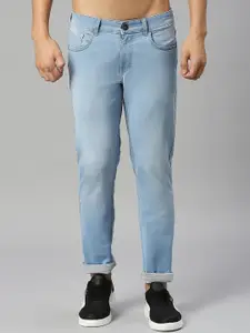 Harvard Blue Men Slim Fit Low-Rise Clean Look Light Fade Stretchable Jeans