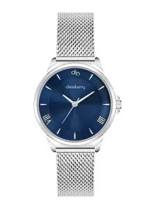 DressBerry Women Blue Dial Stainless Steel Straps Analogue Watch-DB-014