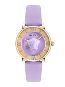 Versace Women Dial & Leather Straps Analogue Watch VE2R00522