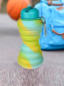 Kuber Industries Green Printed Foldable Sipper 600ml