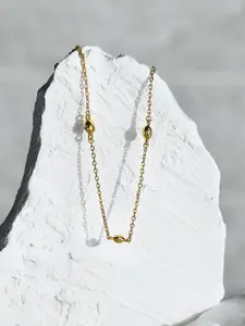 Accessorize 14K Gold-Plated Z Molten Station Necklace