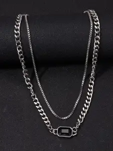 Krelin Silver-Plated Layered Stainless Steel Necklace