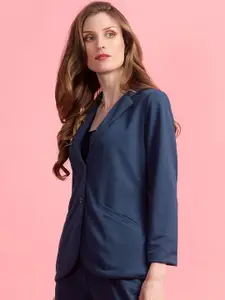 Golden Kite Notched Lapel Collar Long Sleeved Single-Breasted Blazers