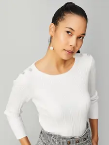 max Self Design Fitted Top