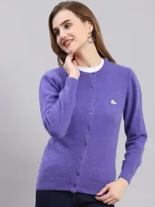 Monte Carlo Round Neck Long Sleeve Woollen Cardigan Sweaters