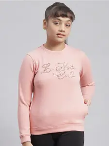 Monte Carlo Girls Typography Embellished Sequined Sweatshirt