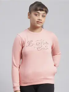 Monte Carlo Girls Typography Embellished Sequined Sweatshirt