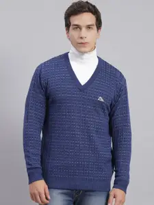 Monte Carlo V-Neck Cable Knit Pure Woollen Pullover