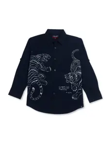 Gini and Jony Boys Graphic Printed Cotton Opaque Casual Shirt