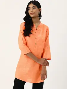 Sangria Mandarin Collar Straight Short Kurti
