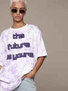 Roadster Women Typography Printed Pure Cotton T-shirt