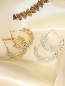 Ayesha Set Of 2 Contemporary Hoop Earrings