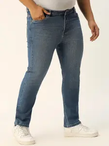 ZUSH Men Plus Size Mid Rise Clean Look Light Fade Stretchable Jeans