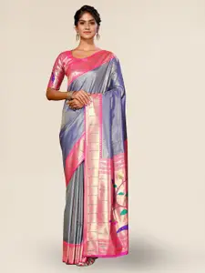DIVASTRI Ethnic Woven Design Zari Paithani Saree
