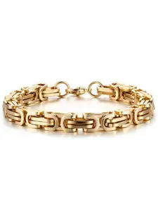 MEENAZ Gold-Plated Stainless Steel Link Bracelet