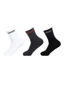 ADIDAS Men Pack Of 3 Full Cushion Ankle Calf-Length Socks