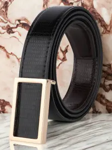 The Roadster Lifestyle Co. Men Black Textured Belt