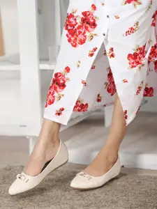 ELLE Textured Bow Embellished Wedge Pumps