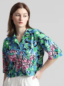 ONLY Boxy Floral Printed Casual Shirt