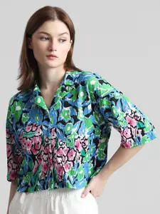 ONLY Boxy Floral Printed Casual Shirt