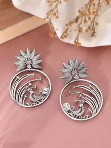 DASTOOR Silver-Plated Contemporary Drop Earrings