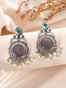 DASTOOR Silver-Plated Contemporary Drop Earrings