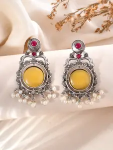 DASTOOR Silver-Plated Contemporary Drop Earrings