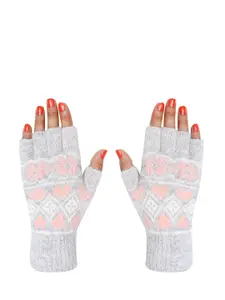 LOOM LEGACY Acrylic Wool Half Finger Hand Gloves