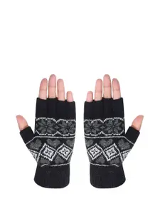 LOOM LEGACY Women Acrylic WoolHalf Finger Hand Gloves