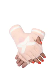 LOOM LEGACY Acrylic Woollen Half Finger Hand Gloves