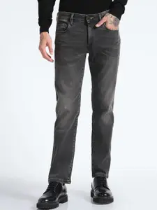 Flying Machine Men Tapered Fit Clean Look Heavy Fade Stretchable Jeans