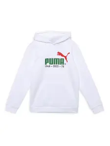 Puma Boys No.1 Logo Celebration-Printed Youth Cotton Hooded Sweatshirts