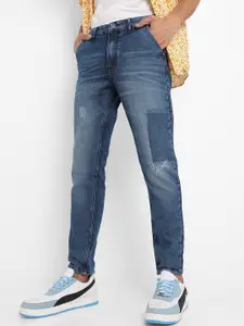 Campus Sutra Men Smart Low Distress Light Fade Stretchable Jeans