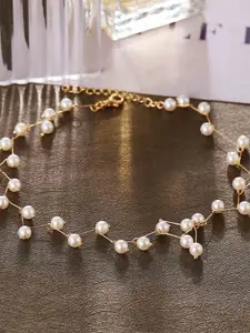 FIMBUL Gold-Plated Pearl Choker Necklaces