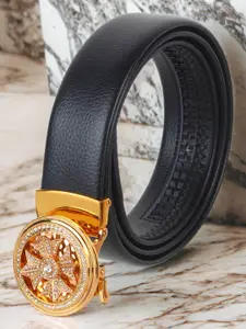 The Roadster Lifestyle Co. Men Textured Embellished Buckle Casual Belt