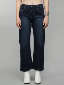 HONNETE Women Stretchable Wide Leg Cotton jeans