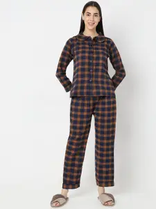 Smarty Pants Checked Shirt & Pyjamas Night suit