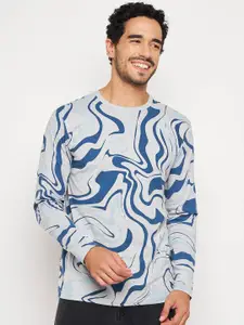 Club York Abstract Printed Round Neck Cotton Casual T-shirt
